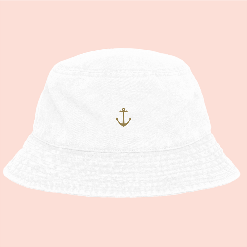 Bucket hat blanco deslavado Sailor