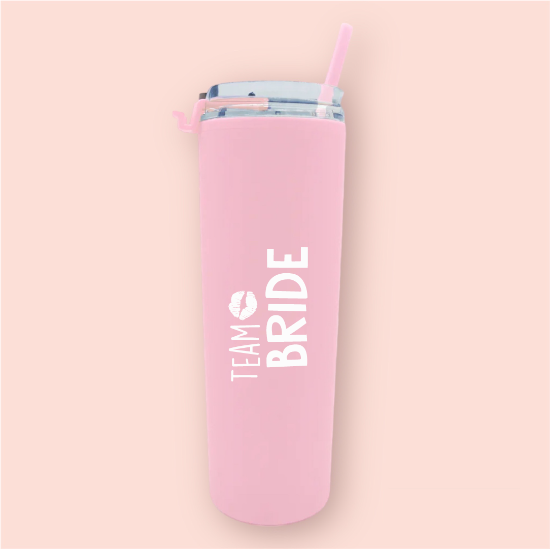 Termo skinny acrilico "Team Bride"