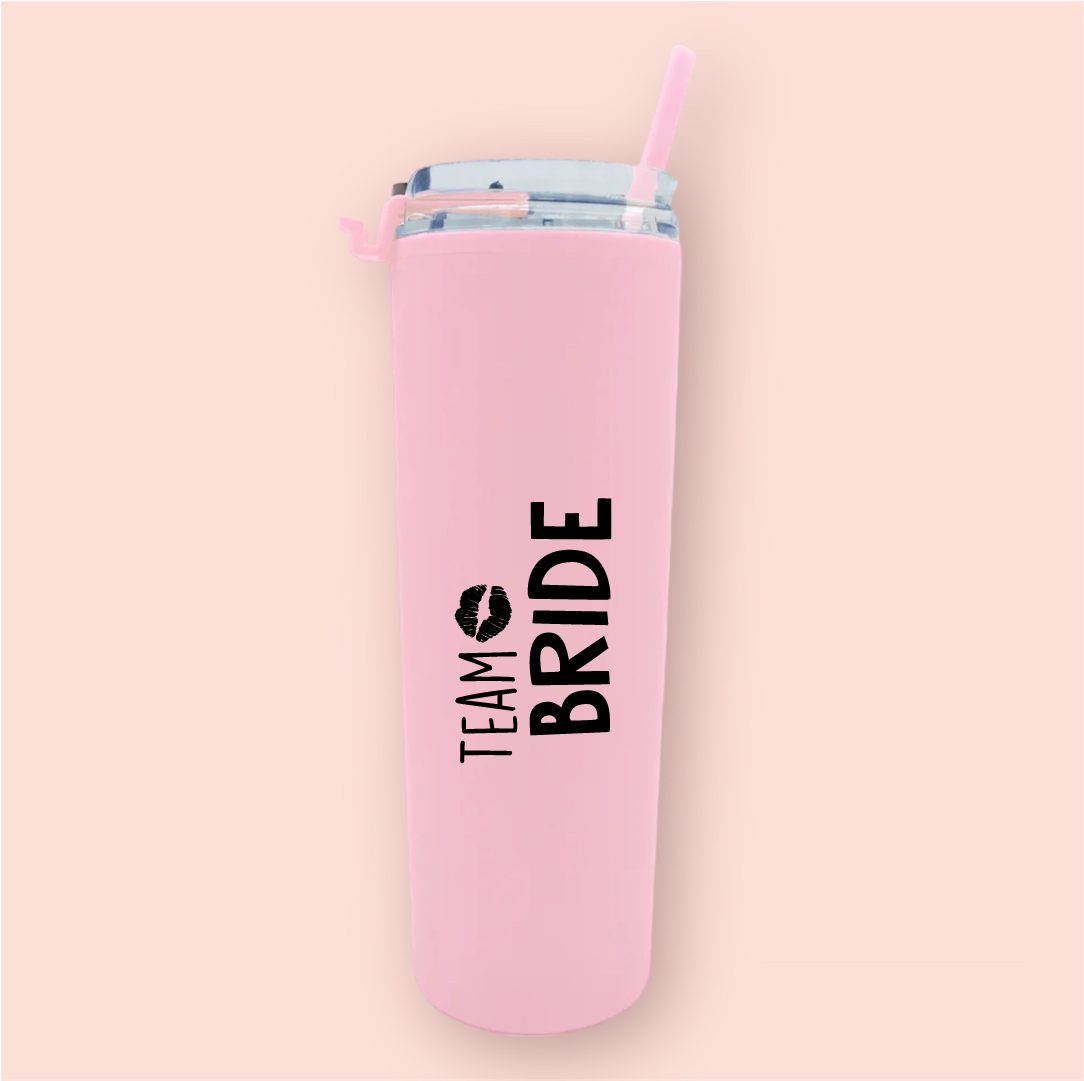 Termo skinny acrilico "Team Bride"