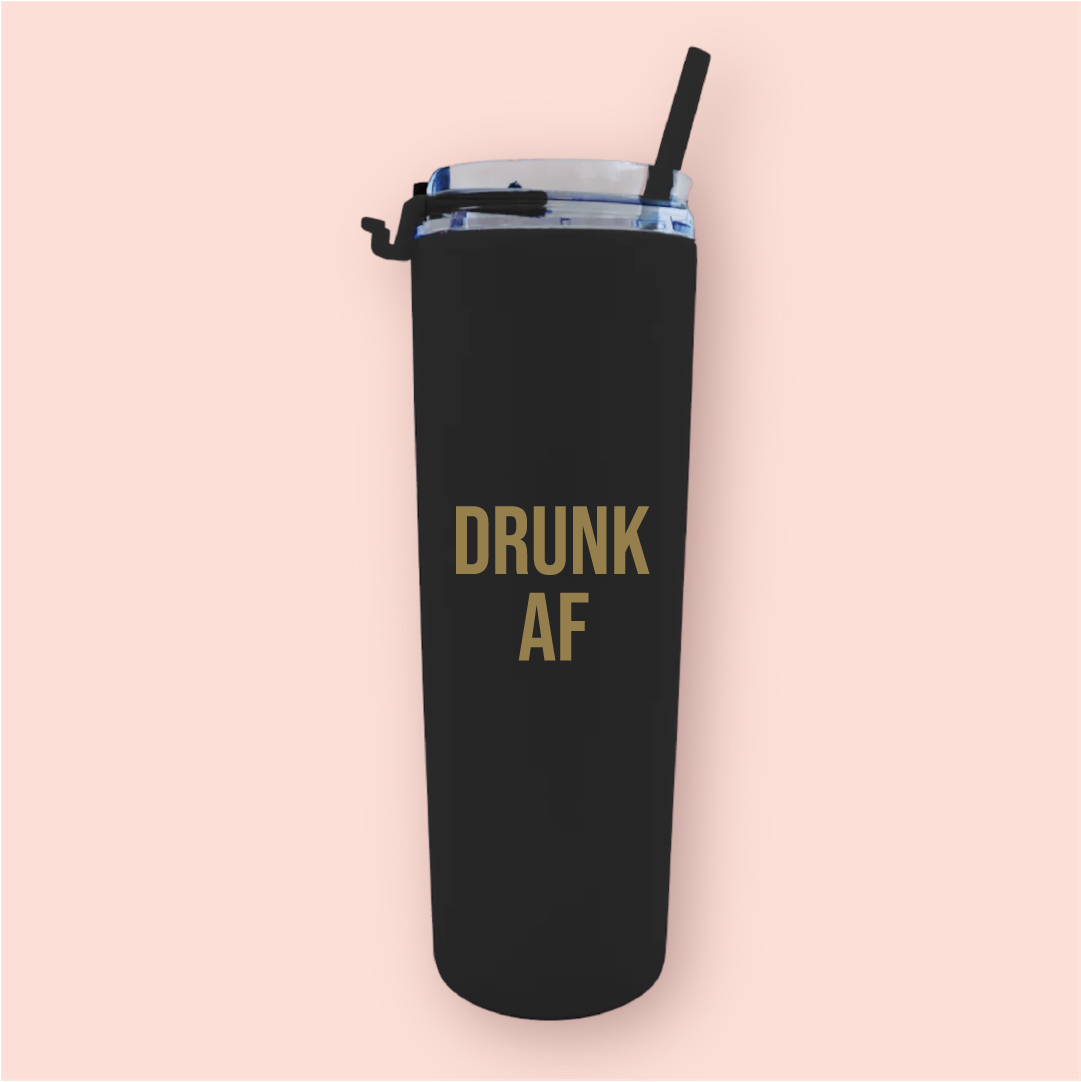 Termo skinny acrilico "Drunk AF"