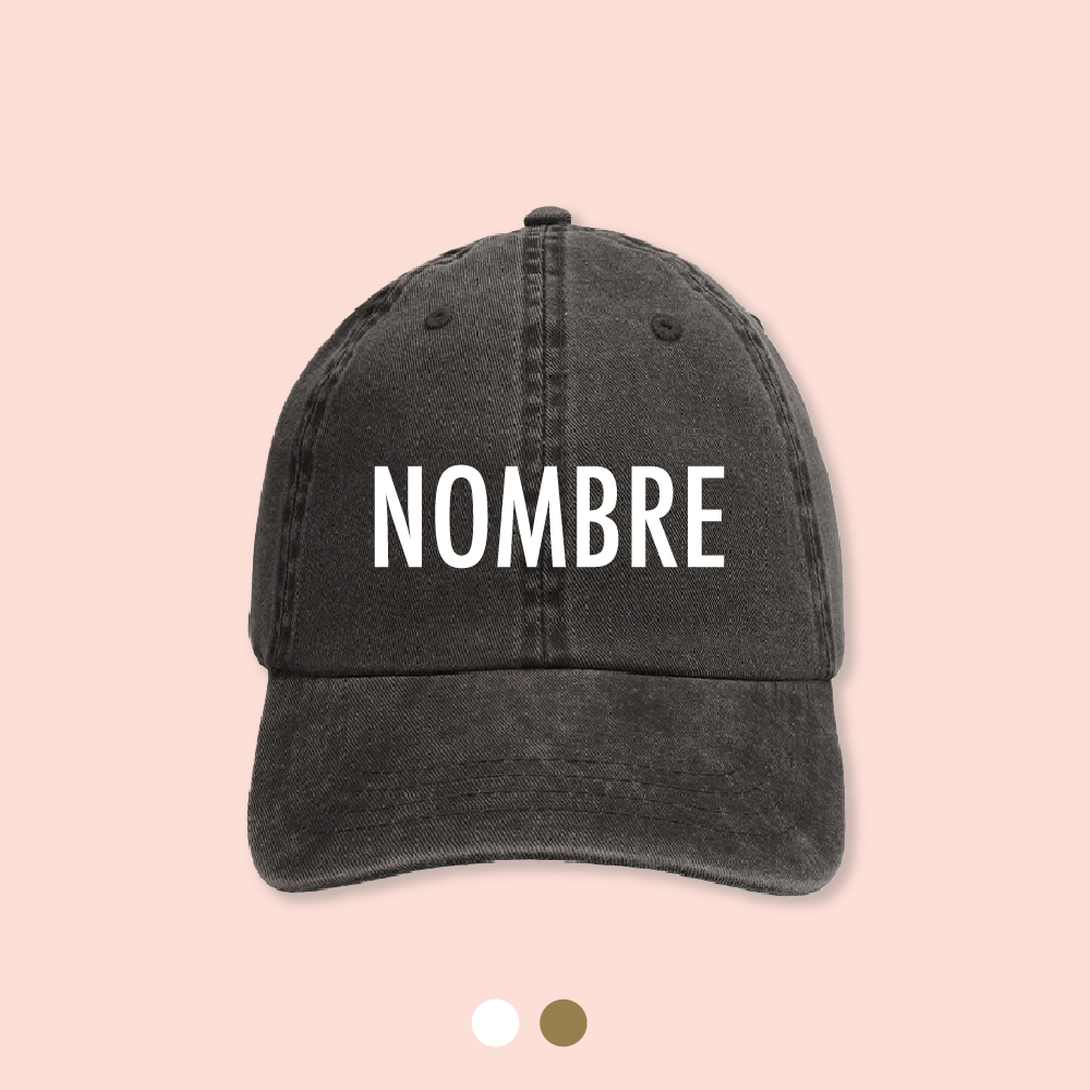 Gorra negra deslavada personalizada