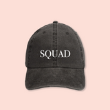 Gorra negra deslavada "Squad"