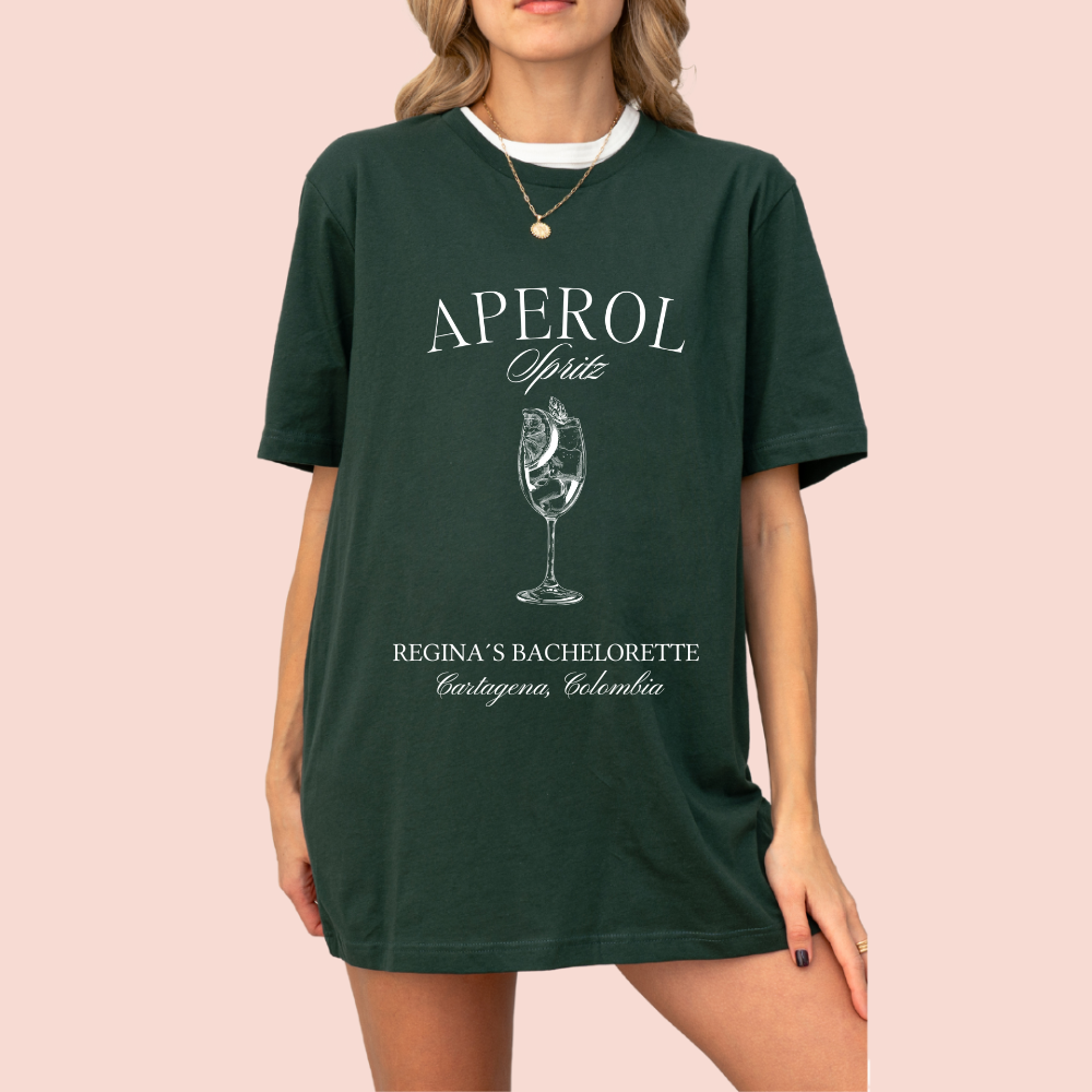 Playera oversize personalizada "Aperol Spritz"