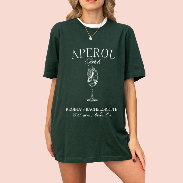 Playera oversize personalizada "Aperol Spritz"