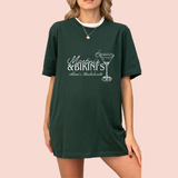 Playera oversize personalizada "Martinis & Bikinis"