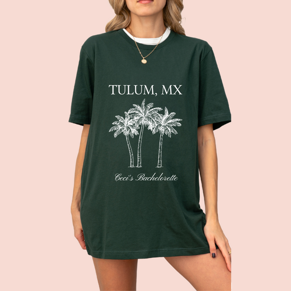 Playera oversize personalizada "palmtrees"