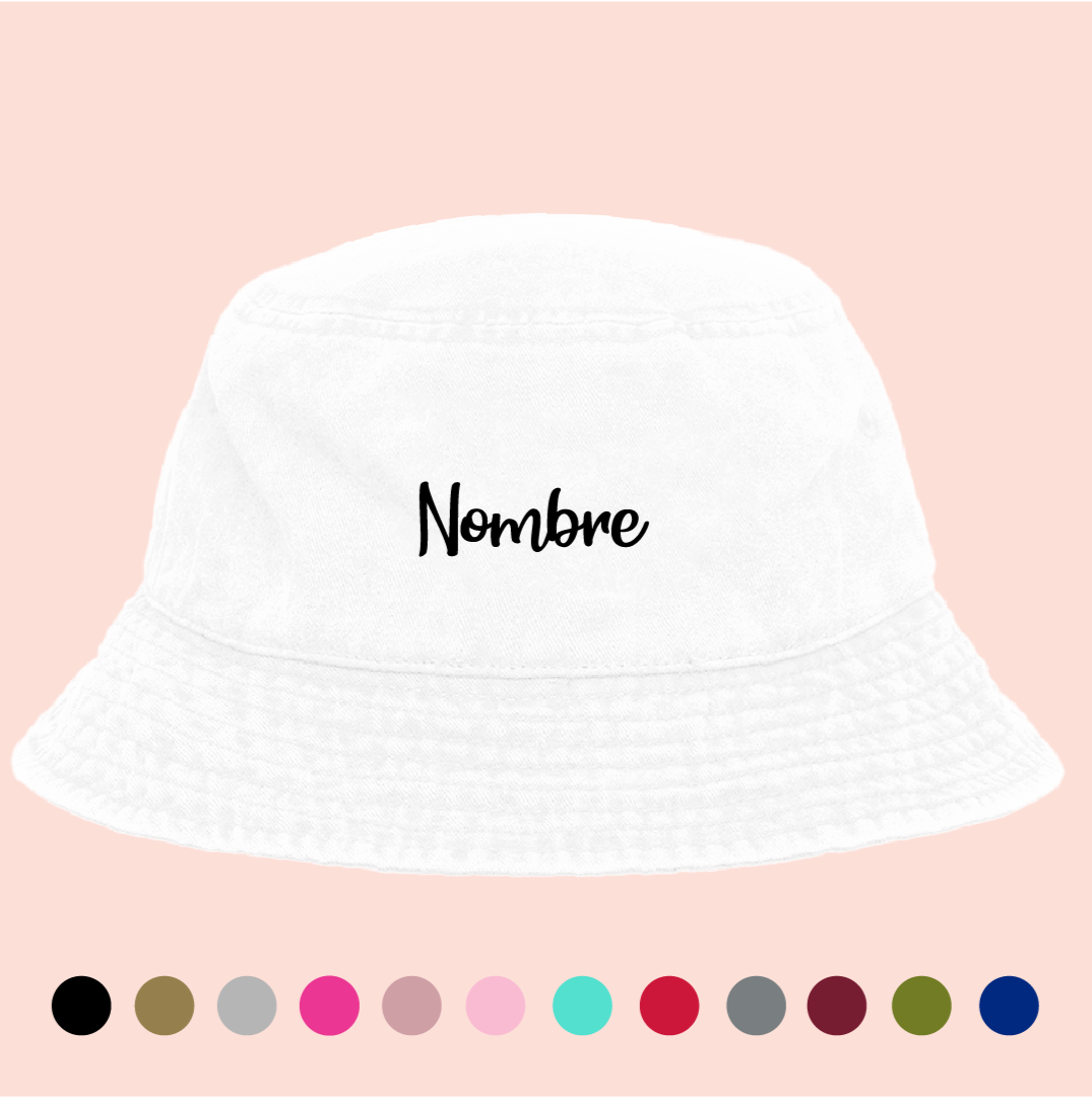 Bucket hat blanco deslavado personalizado