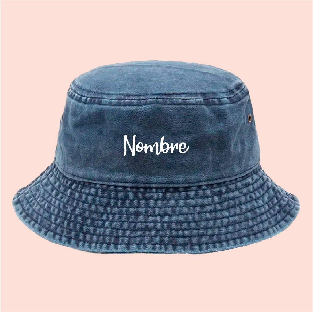 Bucket hat azul deslavado personalizado