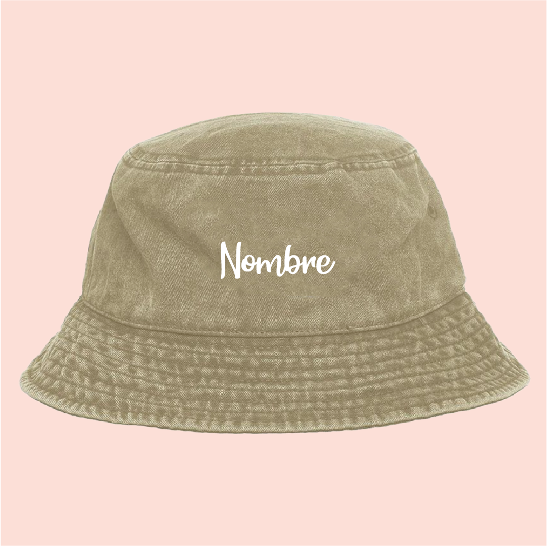 Bucket hat verde deslavado personalizado