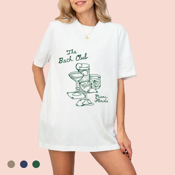 Playera oversize personalizada "The bach club"