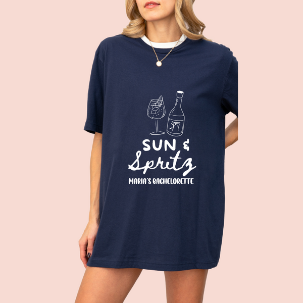 Playera oversize personalizada "sun & spritz"