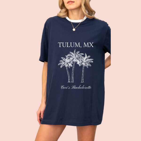 Playera oversize personalizada "palmtrees"