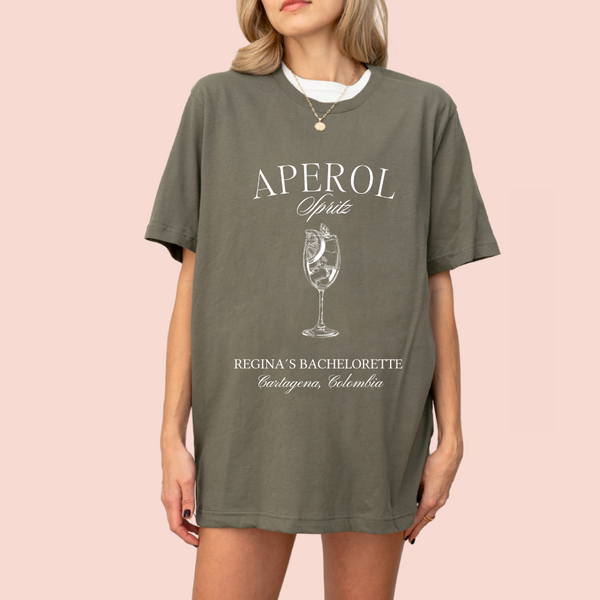 Playera oversize personalizada "Aperol Spritz"