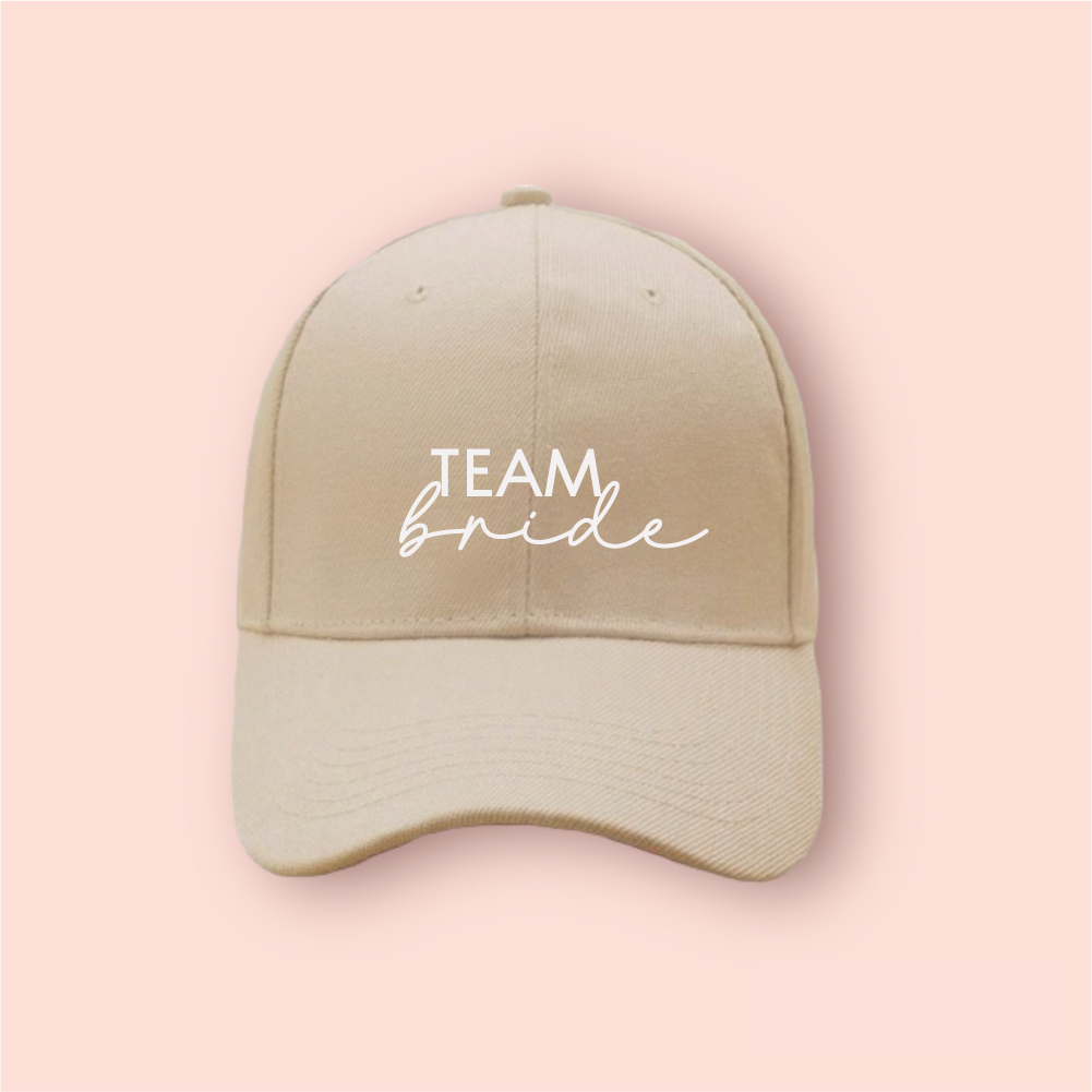 Gorra beige/nude "Team bride