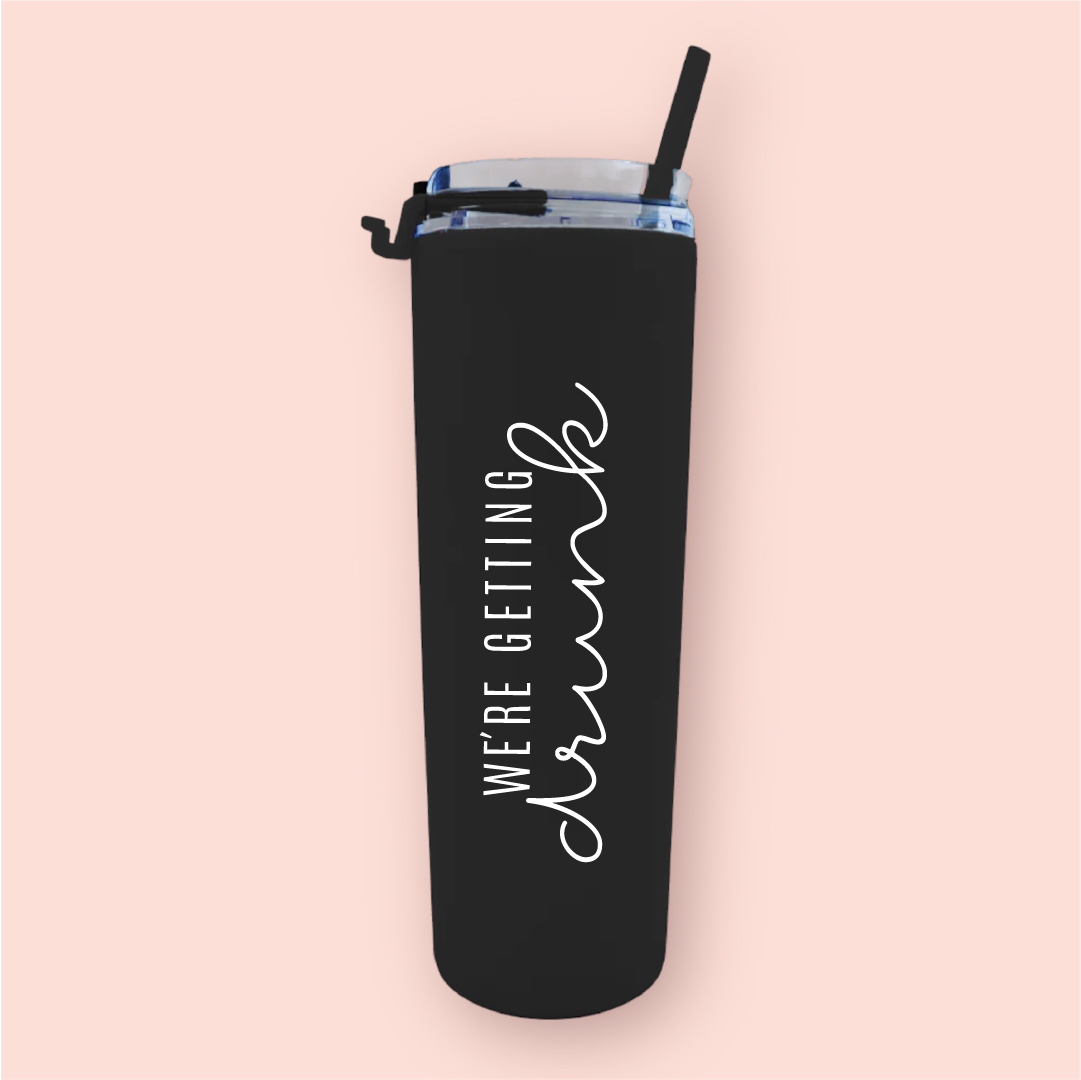 Termo skinny acrilico "We´re getting drunk"