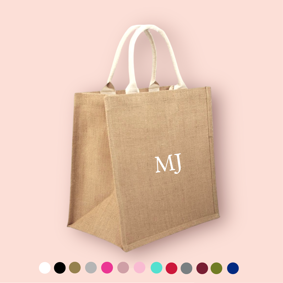 Bolsa yute personalizada con iniciales