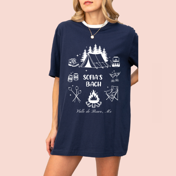 Playera oversize personalizada "camp bach"