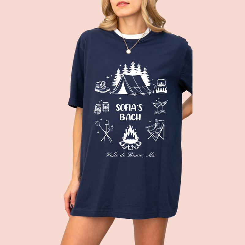 Playera oversize personalizada "camp bach"