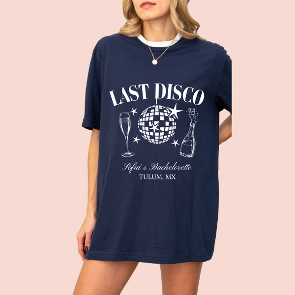 Playera oversize personalizada "last disco"