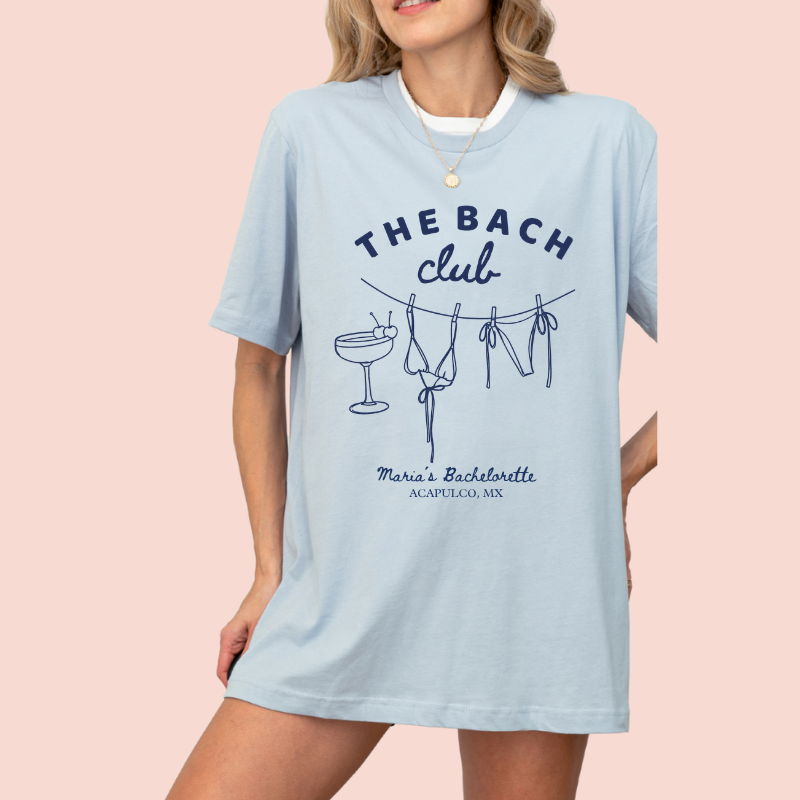 Playera oversize personalizada "the bach club"