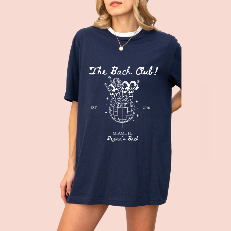 Playera oversize personalizada "the bach club"