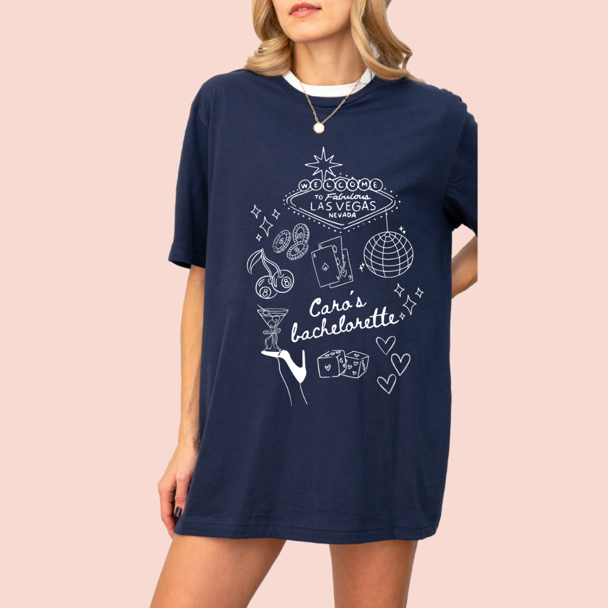 Playera oversize personalizada "Vegas"