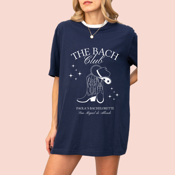 Playera oversize personalizada "the bach club cowboy"