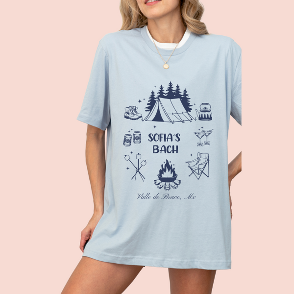 Playera oversize personalizada "camp bach"