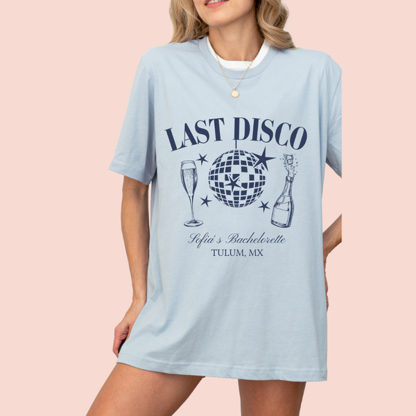 Playera oversize personalizada "last disco"