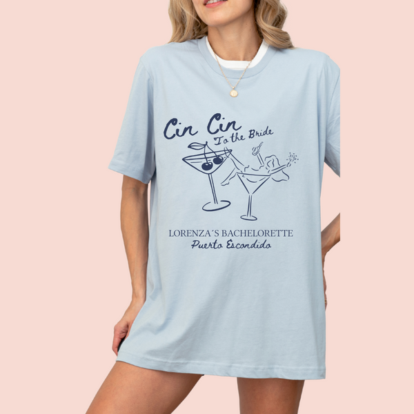 Playera oversize personalizada "cin cin"