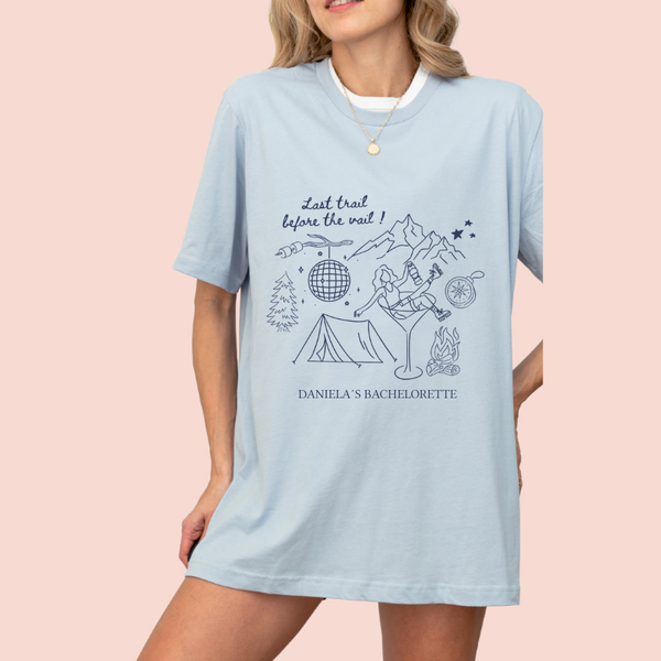 Playera oversize personalizada "last trail before the vail"