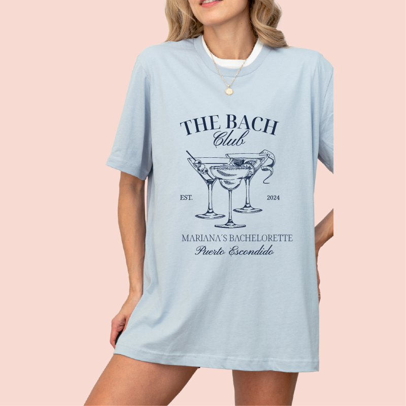 Playera oversize personalizada "The bach club"