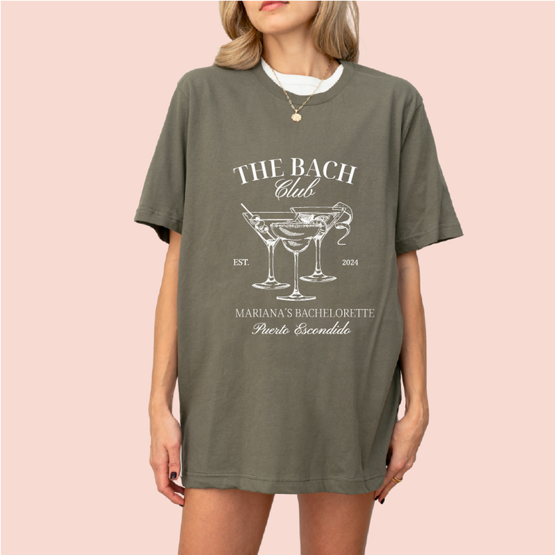 Playera oversize personalizada "The bach club"