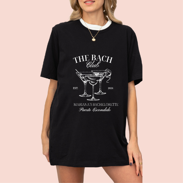 Playera oversize personalizada "The bach club"