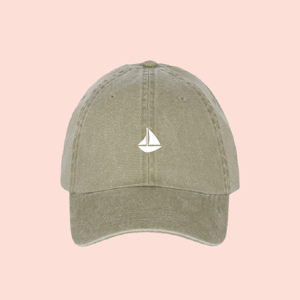 Gorra verde-olivo deslavada  "barco"