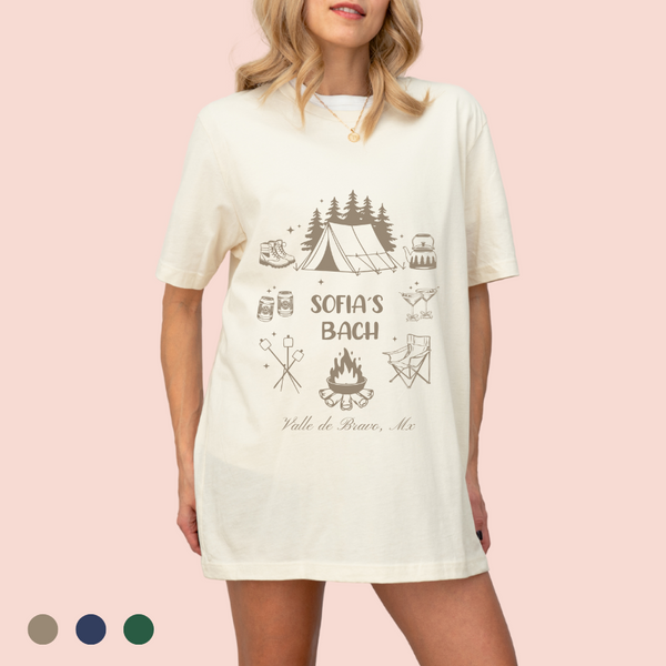 Playera oversize personalizada "camp bach"