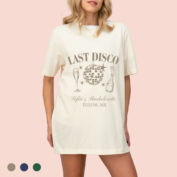 Playera oversize personalizada "last disco"