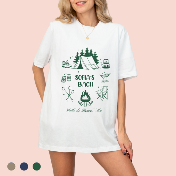 Playera oversize personalizada "camp bach"