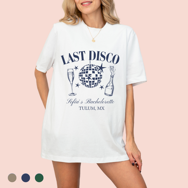 Playera oversize personalizada "last disco"