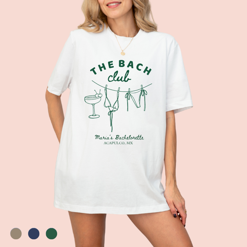 Playera oversize personalizada "the bach club"