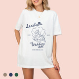 Playera oversize personalizada "seashells and wedding bells"