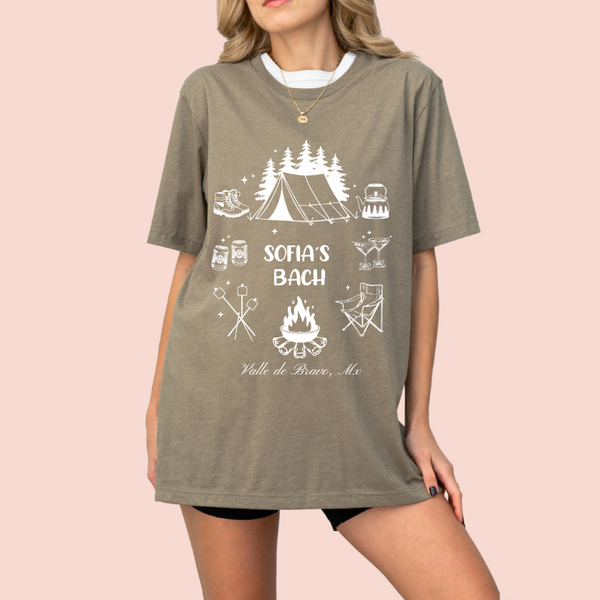 Playera oversize personalizada "camp bach"