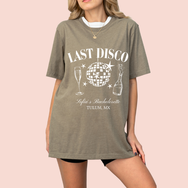 Playera oversize personalizada "last disco"