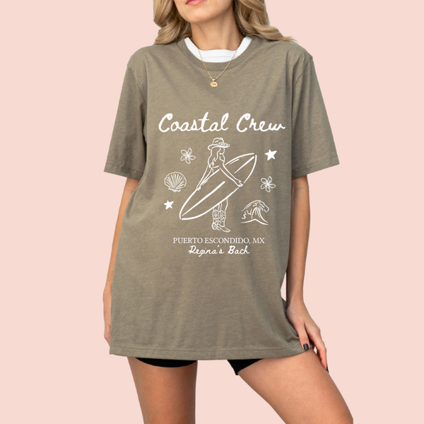 Playera oversize personalizada "coastal crew"