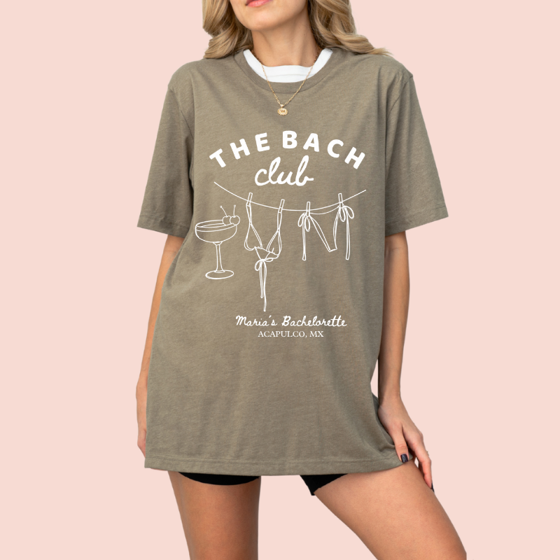 Playera oversize personalizada "the bach club"
