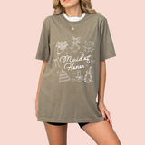 Playera oversize personalizada "Maid of honor"