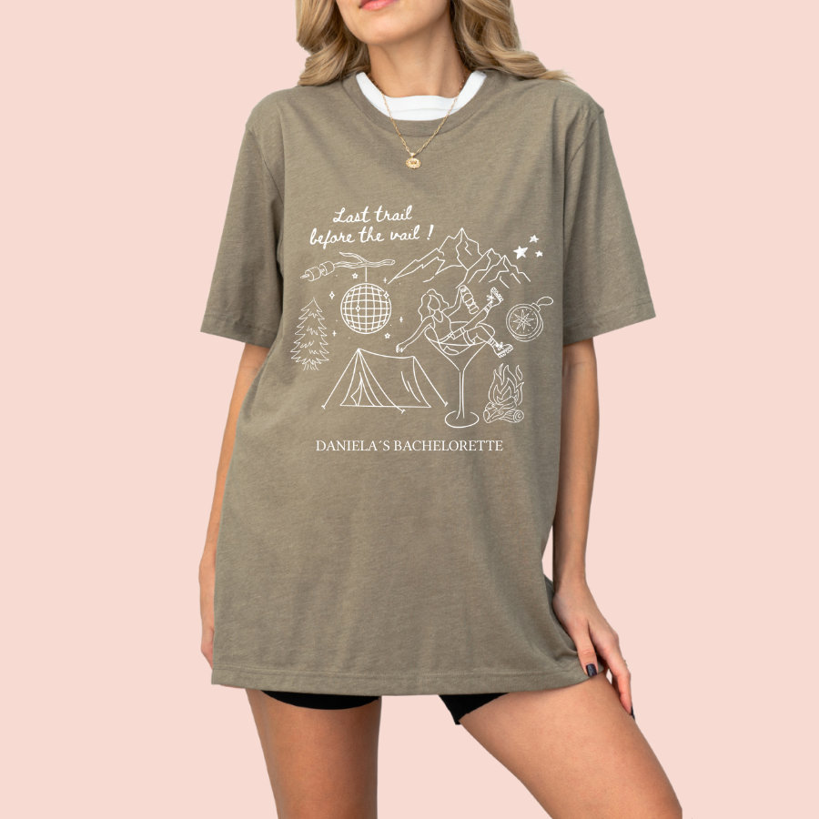 Playera oversize personalizada "last trail before the vail"