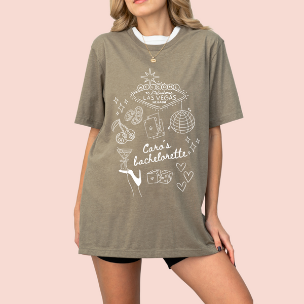Playera oversize personalizada "Vegas"