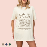 Playera oversize personalizada "Lucky in Love"