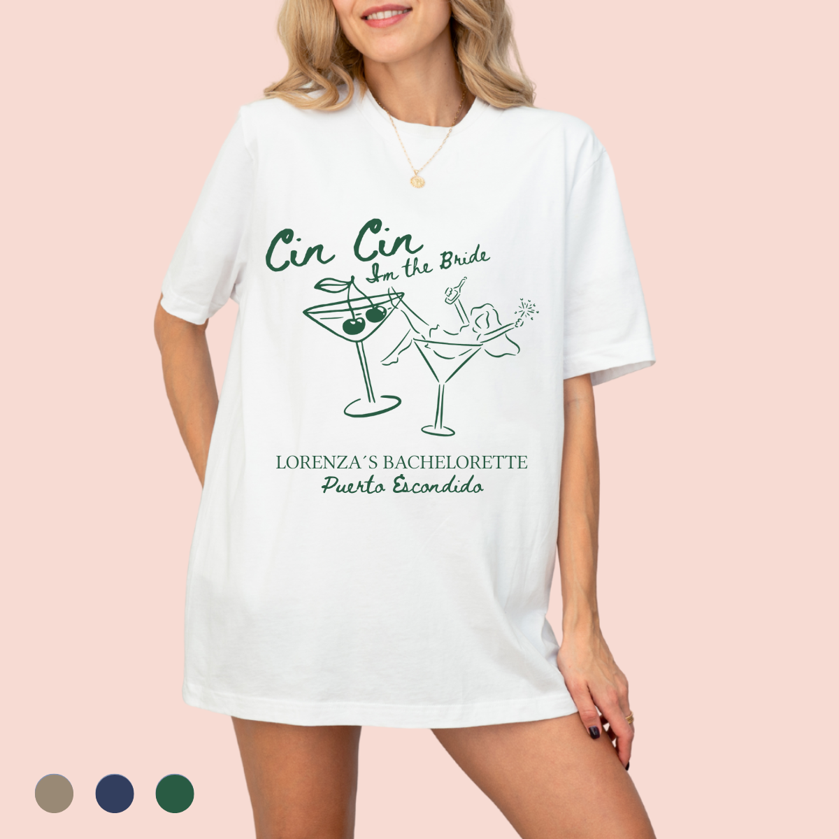 Playera oversize personalizada "cin cin"